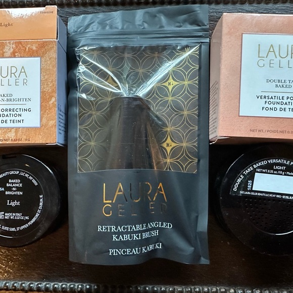 Laura Geller NEW Retractable Angled Kabuki Brush/Color Correcting Foundations(2) - Picture 6 of 9